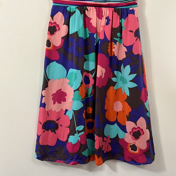 Shoshanna Floral Print Halter Top Neck Tie Dress - Picture 4 of 9